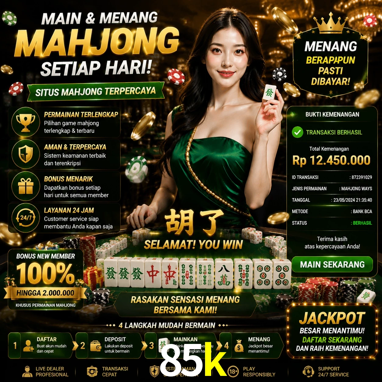 Ganhar e sacar na 85k